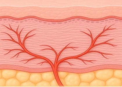 Ilustração esquemática da remodelação do tecido tratado com o Fusion