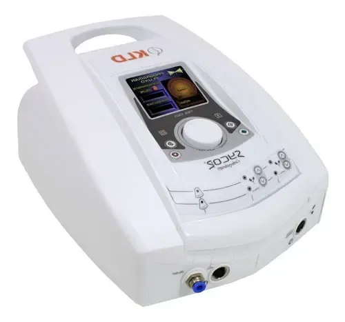 Aparelho de carboxiterapia Sycor da KLD, vista frontal com tela de controle